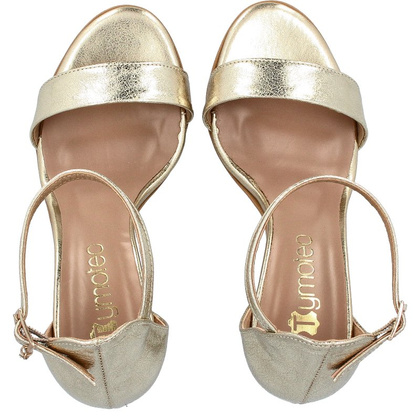 Sandały na szpilce - TYMOTEO LALA ZŁOTE