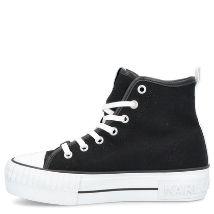 Trampki damskie za kostkę - KARL LAGERFELD KAMPUS MAX KL60450N CZARNE