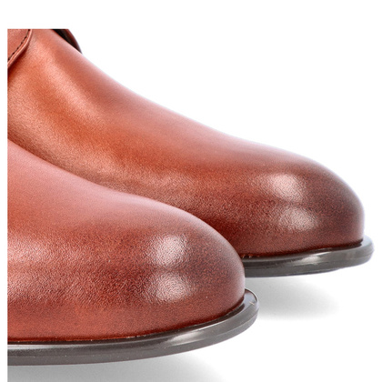 Skórzane półbuty męskie - TAPI C-6951 BRĄZOWE