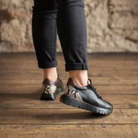 Hiszpańskie sneakersy premium - WONDERS A-2495 CZARNE