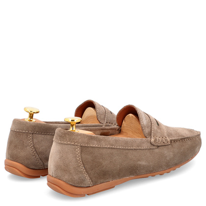 Lekkie mokasyny ze skóry - PARROTTO WB09-4102-M1 BRĄZOWE