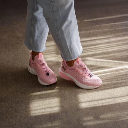 Sneakersy z siateczki premium - PLEIN SPORT SAES USC0751 RÓŻOWE