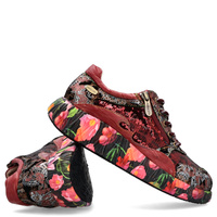 Zdobne sneakersy damskie - LAURA VITA NIKITO 09 BORDOWE