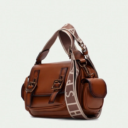 Torebka damska listonoszka - HISPANITAS BI254143 BRĄZOWA