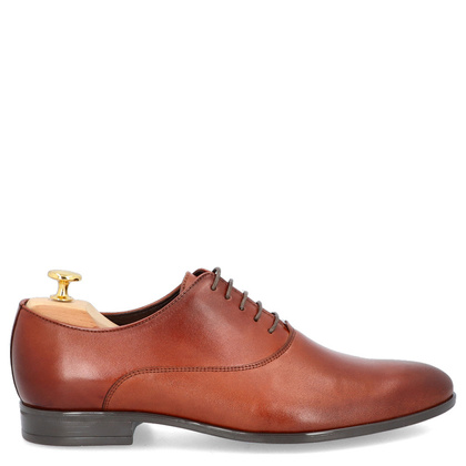 Eleganckie półbuty męskie - TAPI A-7174 BRĄZOWE