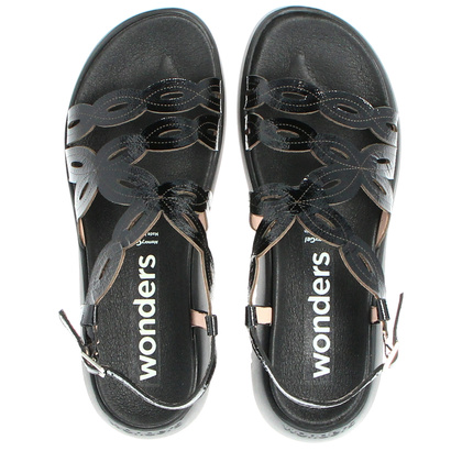 Hiszpańskie sandały - WONDERS C-6542 CZARNE