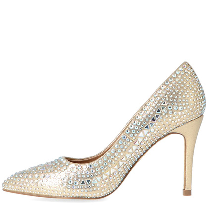 Błyszczące szpilki z kamieniami - MENBUR 23345 ZŁOTO