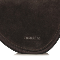 Torebka damska ze skóry - TOSCANIO G87 CIEMNY BRĄZ