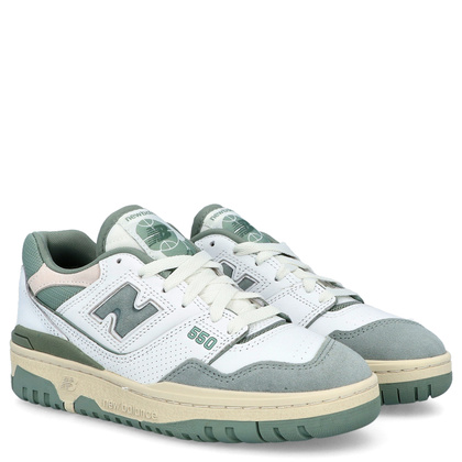 Sneakersy damskie - NEW BALANCE BBW550NED BIAŁO-ZIELONE