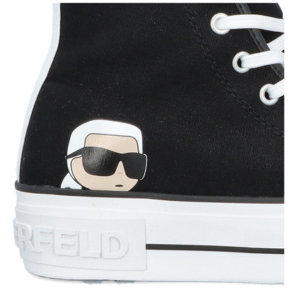 Trampki damskie za kostkę - KARL LAGERFELD KAMPUS MAX KL60450N CZARNE