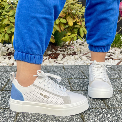 Sportowe buty damskie - FILIPPO DP6040/24 BIAŁE