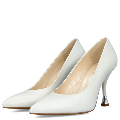 Ślubne szpilki - KOTYL 8517 ECRU PERŁA