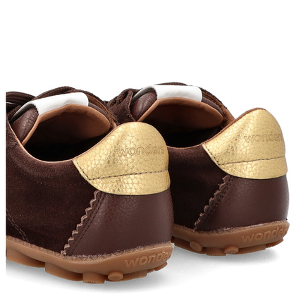 Hiszpańskie sneakersy premium - WONDERS AP-2103 BRĄZOWE