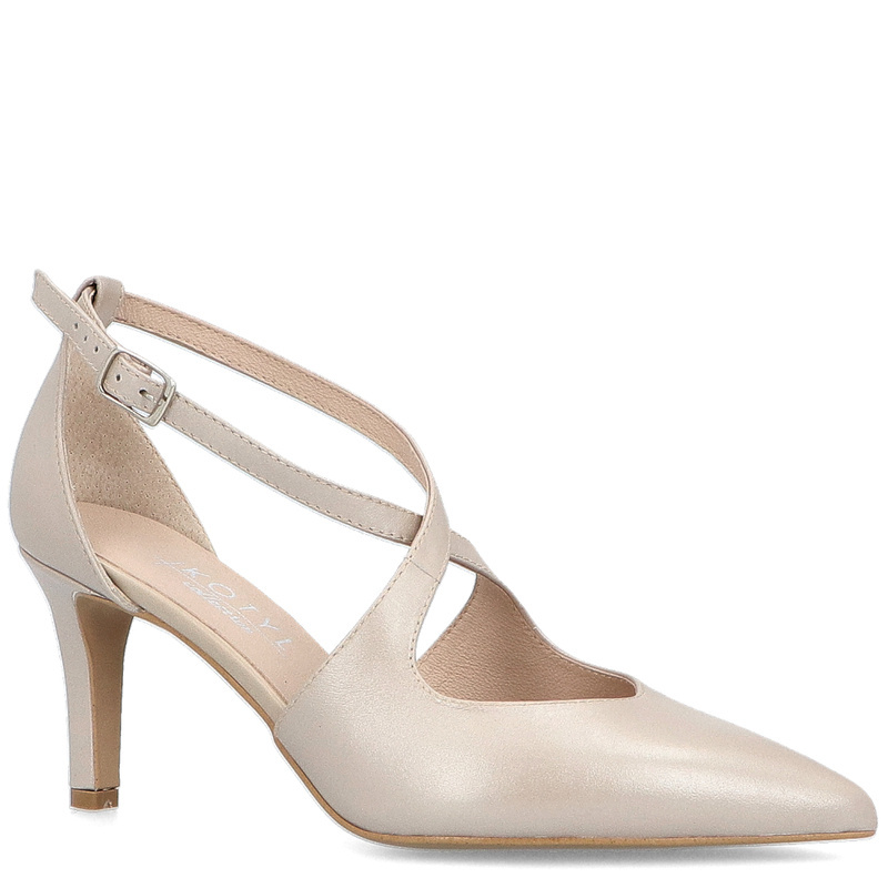 Eleganckie szpilki ślubne - KOTYL 3703 PERŁOWE