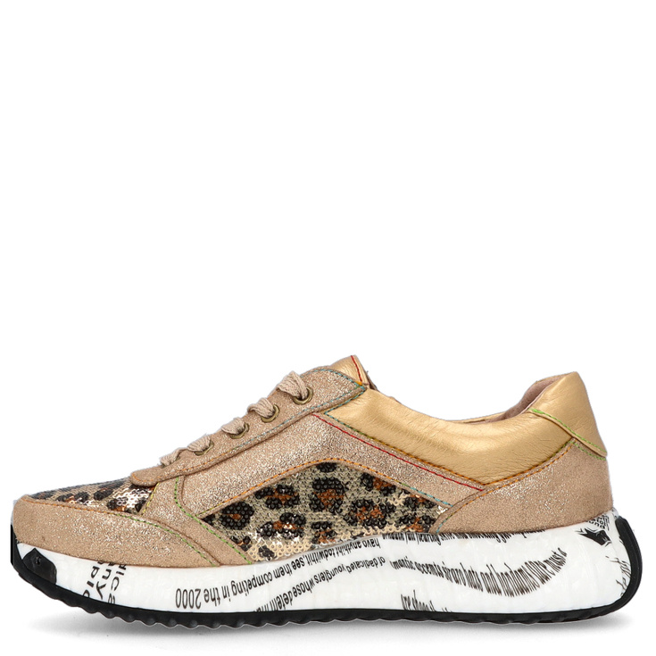 Modne sneakersy damskie - LAURA VITA BURTON 11 ZŁOTE