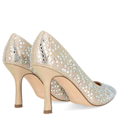 Szpilki z kryształkami - MENBUR 24682 ZŁOTE