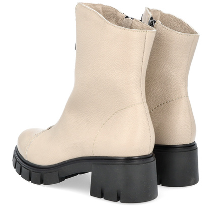 Wygodne botki ze skóry - SIMEN 3264A BEŻOWE