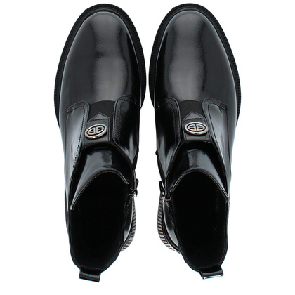 Eleganckie lakierowane botki - FILIPPO DBT6003/24 CZARNE