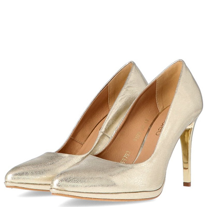 Eleganckie szpilki z podsuwką - TYMOTEO PARIS ZŁOTE