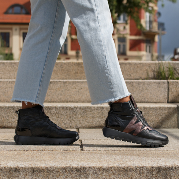 ZESTAW BUTY I TOREBKA - WONDERS A-2493 WB-54025 CZARNY