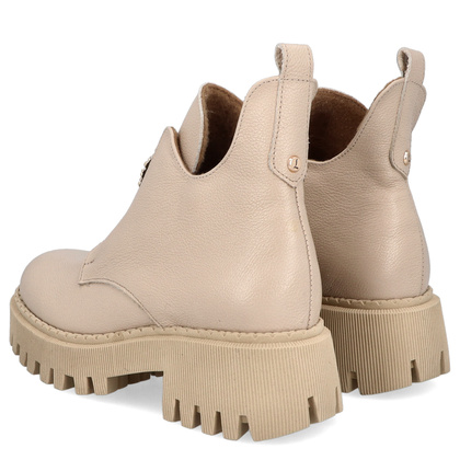 Botki na grubszym spodzie - LEMAR 60451 BEŻOWE