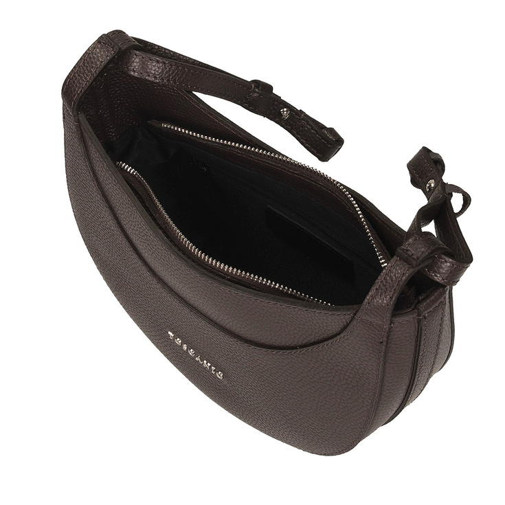 Torebka damska ze skóry - TOSCANIO G21 CIEMNY BRĄZ