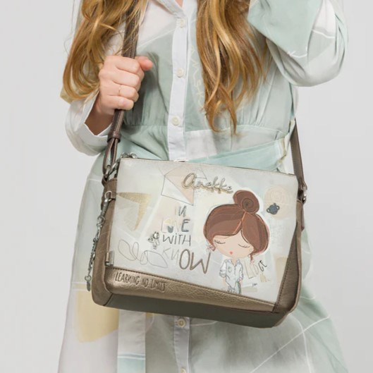 Torebka damska trzykomorowa - ANEKKE SOPHIA 42803-184