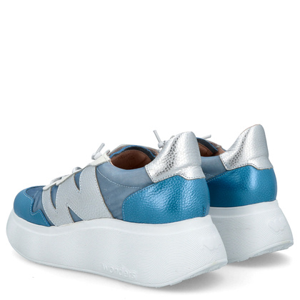 Lekkie sneakersy damskie - WONDERS A-3622 BŁĘKITNE
