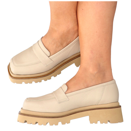 Lordsy na grubszej podeszwie - TYMOTEO M2100 BEŻOWE