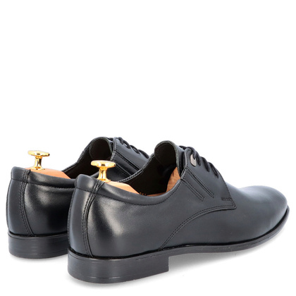 Półbuty skórzane męskie - LEADER 363-459 CZARNE