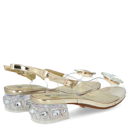 Płaskie sandały silikonowe - SCAVIOLA S-219 ZŁOTE