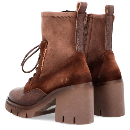 Sznurowane botki na obcasie - HISPANITAS HI254281 CZEKOLADOWE