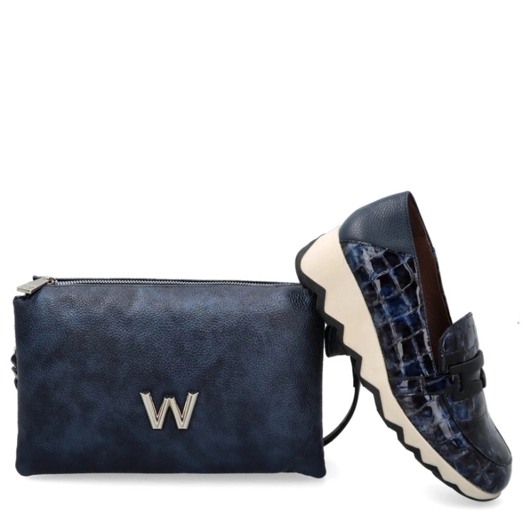 ZESTAW BUTY I TOREBKA - WONDERS C-7612 WB-52007 GRANATOWY