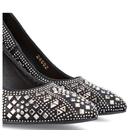 Szpilki z kryształkami - MENBUR 24682 CZARNE