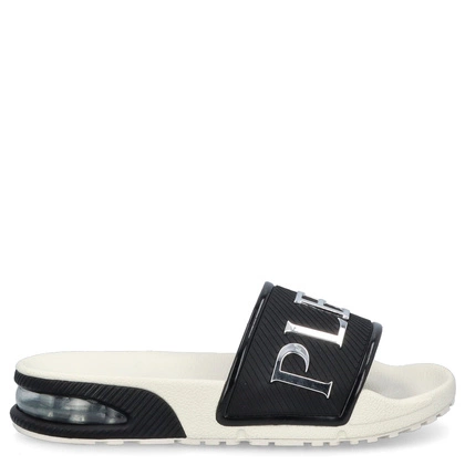 Klapki premium - PLEIN SPORT PACS USG0028 BIAŁO-CZARNE