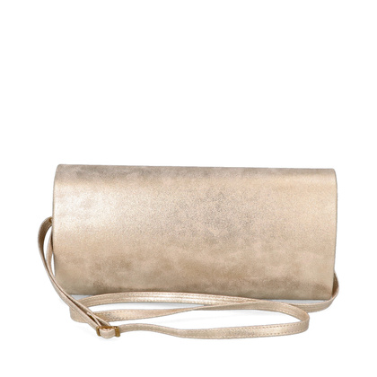 Prostokątna kopertówka damska - TYMOTEO 137 ZŁOTA