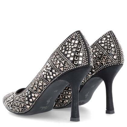 Szpilki z kryształkami - MENBUR 24682 CZARNE