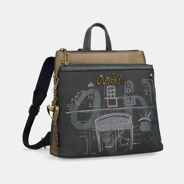 Kwadratowy plecak damski - ANEKKE MADEMOISELLE BOUTIQUE 41855-233