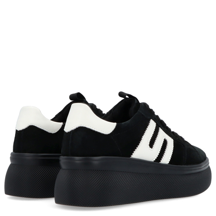 Skórzane sneakersy damskie - FILIPPO DP7175/25 CZARNE