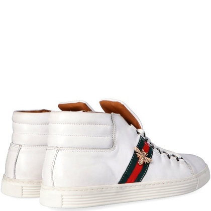 Wysokie trampki z owadem - KENT 304T BIAŁE