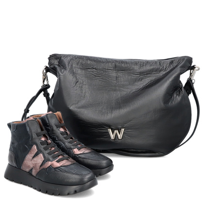 Duża torebka damska - WONDERS WB-54025 CZARNA