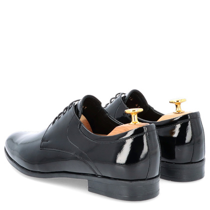 Lakierowane półbuty męskie - TAPI H-6914 CZARNE