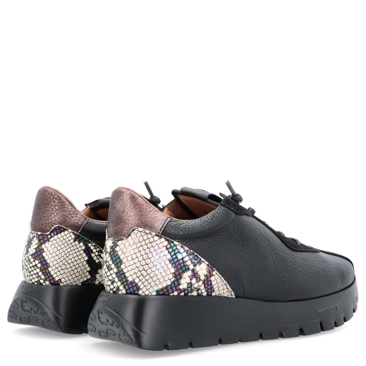Hiszpańskie sneakersy premium - WONDERS A-2495 CZARNE