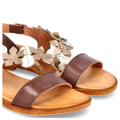 Eleganckie sandały - LAURA MESSI 2762 BRĄZ