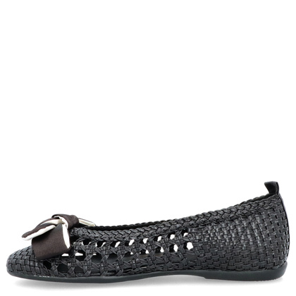 Hiszpańskie baleriny z kokardką - WONDERS CH-1001 CZARNE