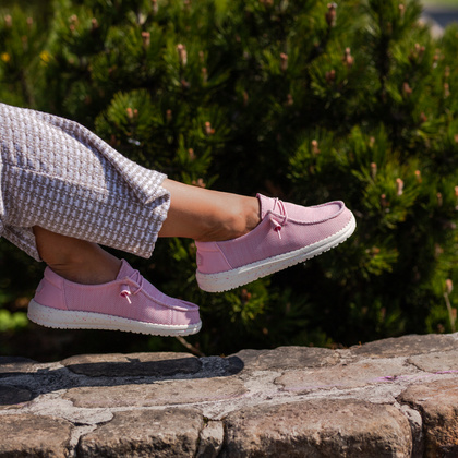 Lekkie półbuty damskie - HEY DUDE WENDY STRETCH SOX 41878 RÓŻOWE