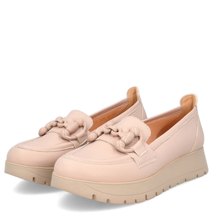 Półbuty z designerską ozdobą - TYMOTEO G1035 BEŻ