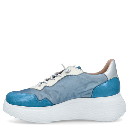 Lekkie sneakersy damskie - WONDERS A-3622 BŁĘKITNE