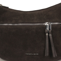 Skórzana torebka - TOSCANIO G139 CIEMNY BRĄZ