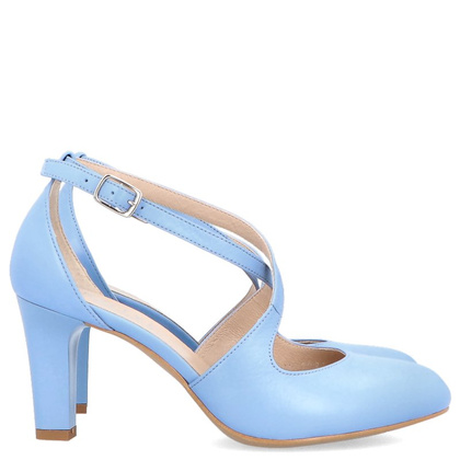 Taneczne czółenka ślubne - KOTYL 7079 NIEBIESKIE